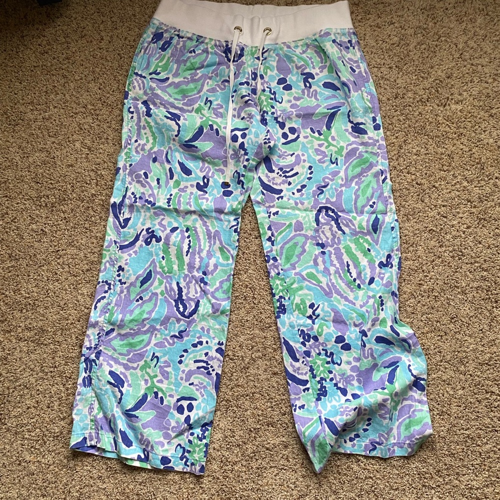 Lilly Pulitzer beach pants- size XL Nice Ink